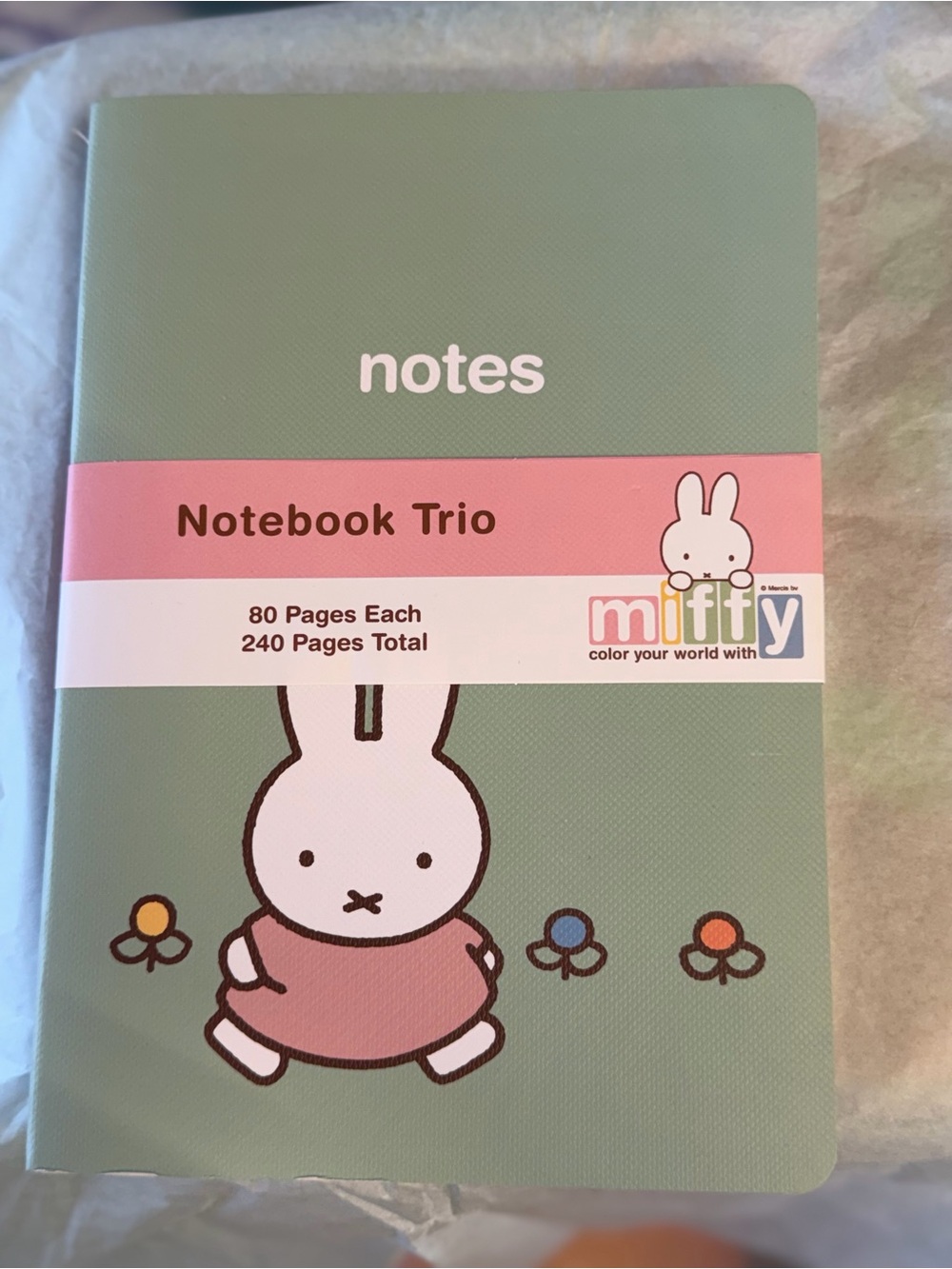 miffy Mint Green & Pink Notebook Trio